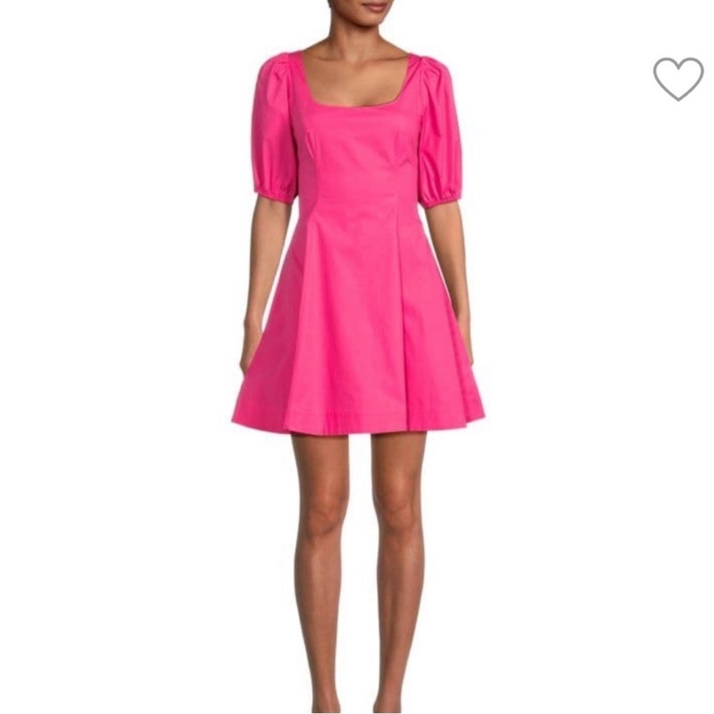 Staud Laelia Poplin Dress in Hot Pink Size 6 NWOT